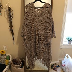 Free People Poncho Sweater